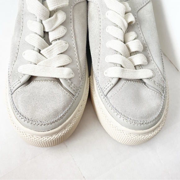 Never worn! AllSaints Milla suede platform sneakers, light gray Size 7 - Picture 9 of 12